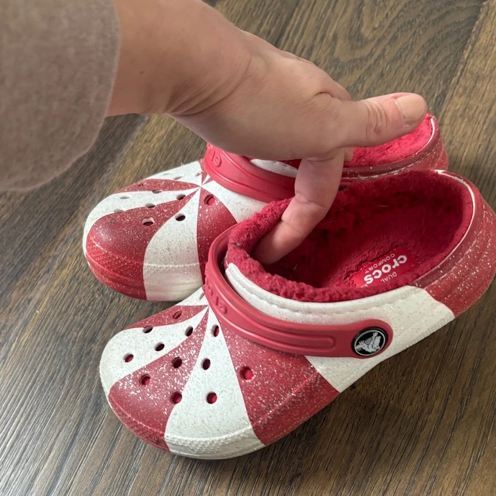 Crocs Kids Red and White Clogs